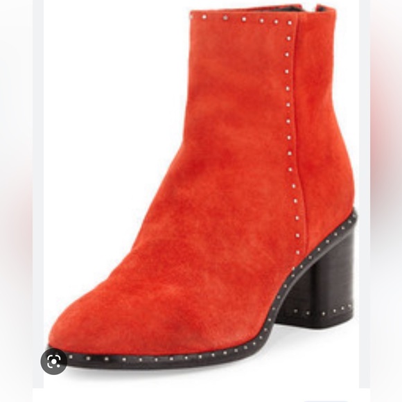 Rag & Bone “Willow” studded ankle boot - Sz 38, Red Suede - Picture 6 of 7